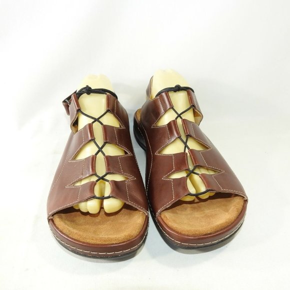 Wolky Size 10 M Brown Leather Sandals Mens B3B16 main image 4